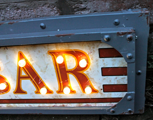 Illuminated Nostalgia Bar Wall Sign Vintage Light Up
