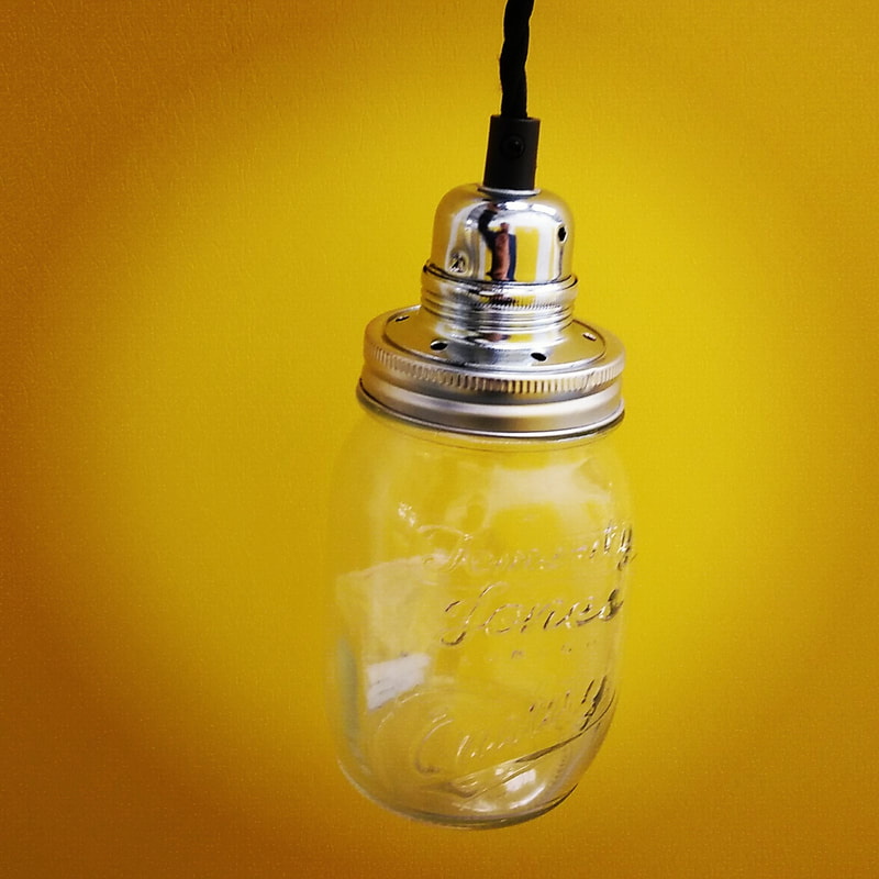 Mason Jam Jar Ceiling Light Vintage Glas Lamp Hanging Chrome Hängelampe Hängeleuchte Deckenleuchte Industriell Weckglas Einweckglas Wecklampe Weckglaslampe Einmachglas Lampe.